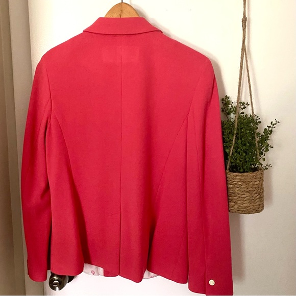 Classic Talbots Deep Coral Blzaer Size 10 EUC - Picture 5 of 13